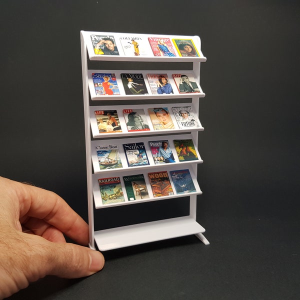 Magazine Rack - Miniature Furniture 1/12 scale, Digital STL files for 3d Printing