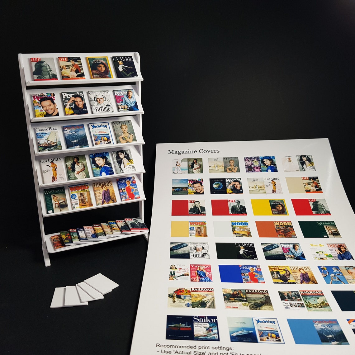 Miniature Magazine Covers and 3D Magazine Body - 1/12 Scale, Digital ...