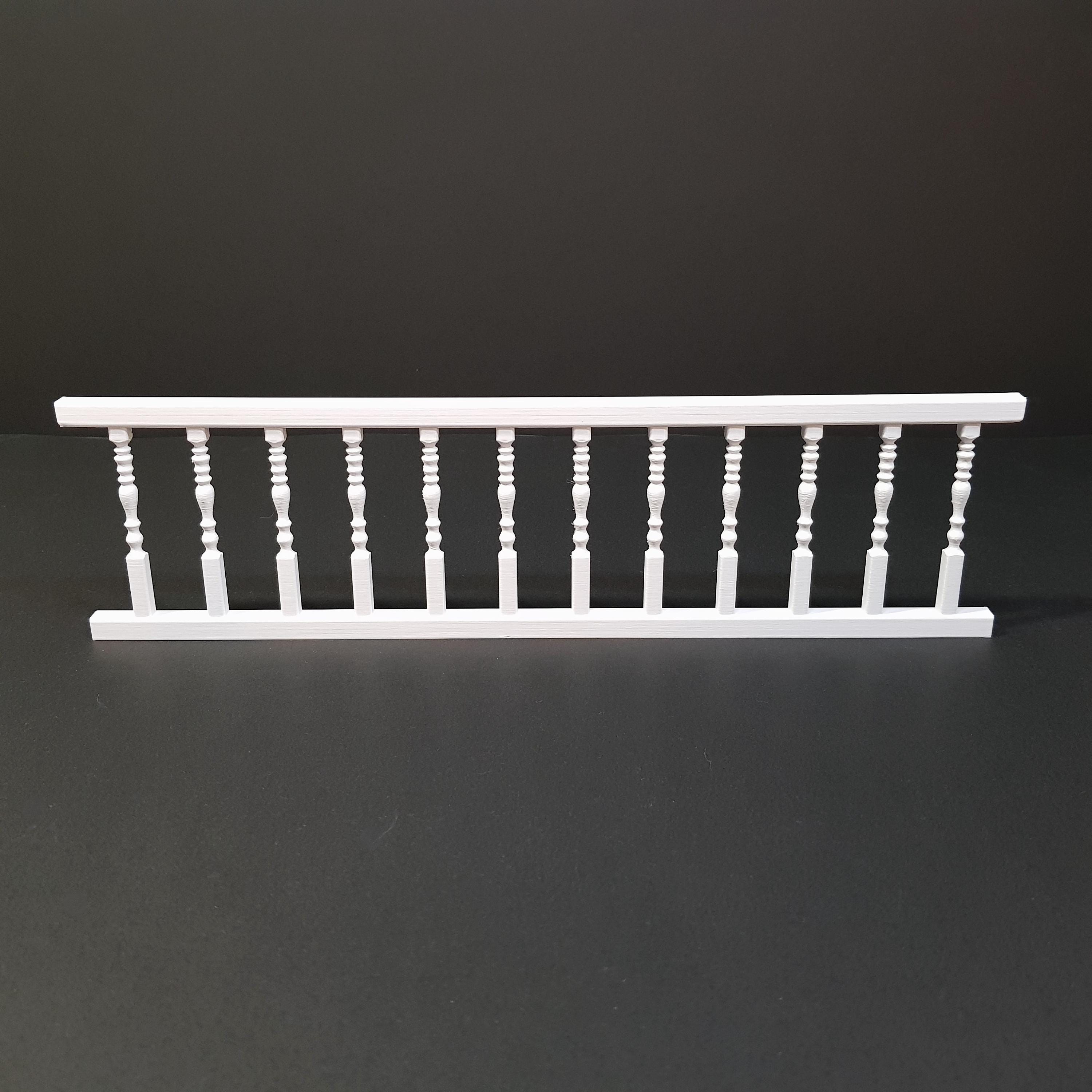 3d Printed Railing Miniature Wooden Railings Kit 1/12 Scale, 10 Different Panels Included ...