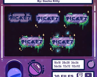 Odznaki Twitch z Wróżką Wiedźmą | Emotki Cottagecore Kawaii