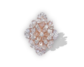 Exquisite YOLO Luxe Ring 14k Rose Gold & 7 Carats Diamond Ring Gift