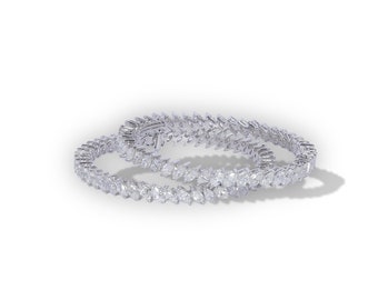 Shine on Bright Diamond Bracelet, 14k Hallmarked Gold, 31.62 Carats Marquise Diamond Gift for Her