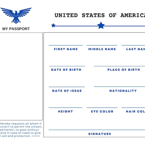 USA Passport Craft