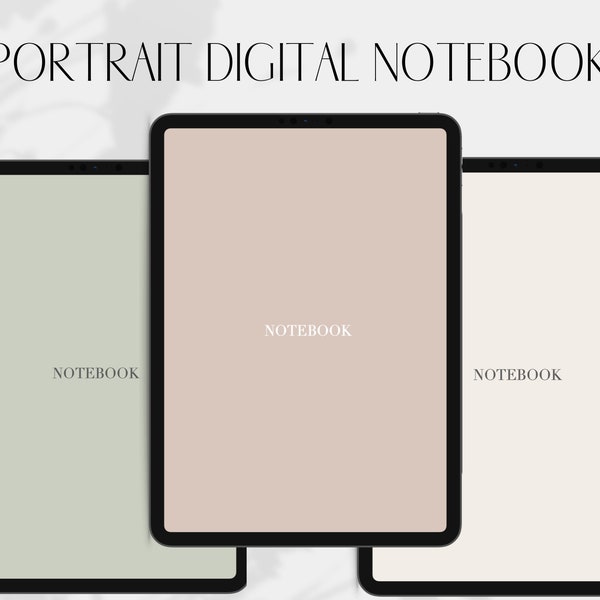 Aesthetic Digital Notebook, GoodNotes Notebook, Ipad Notebook, Hyperlinked, Notebook Template