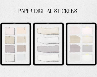 Paper Digital Stickers, Instant Download, Ipad Planner Sticky Notes, GoodNotes, Notability