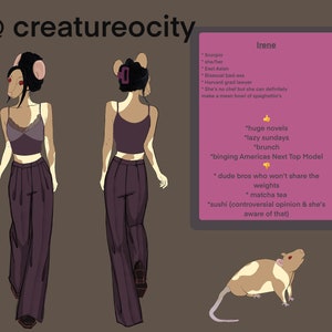 Simple Fursona Reference Sheet