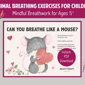 Printable Mouse Breathing Exercise for Children: Mindful Breathwork for Ages 5+ — PDF