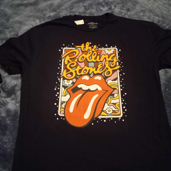 The Rolling Stones T-Shirt Donna Con Stampa Leopardo E Lingua, Fit Boyfriend, Taglia L, Cotone