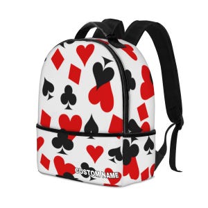 Sac à dos Cards Casino pour enfants et adultes, Sac à dos pour ordinateur portable, Sac à dos léger Cards Casino, Sac à dos de voyage avec design Cards Casino