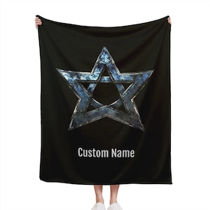Star of David Blanket, Israel Blanket, Judaism Throw Blanket, Jewish Fleece Blanket, Star of David Adult Kid Blanket, Jewish Gifts