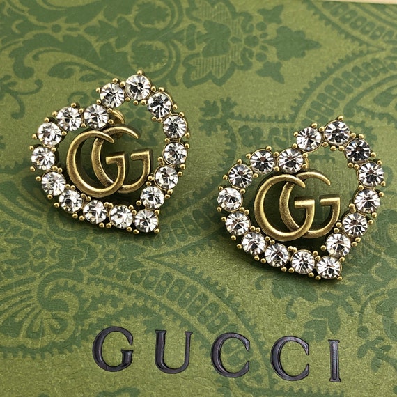 Diamond Heart Shaped Earrings Gift for her - image 1