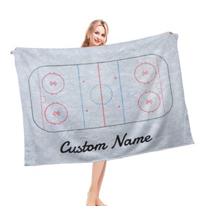 Ice hockey  Blanket Custom Name Blanket, Hockey Throw Blanket, Hockey Fleece Blanket, Ice hockey  Cozy Blanket, Hockey  Blanket