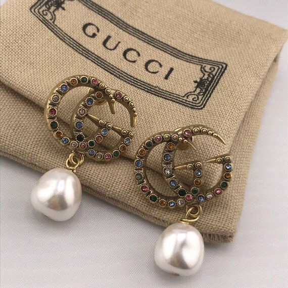 Diamond Pearl Earrings Gift for Her - image 2