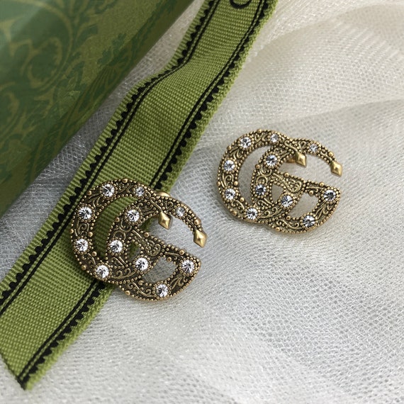 Vintage Luxury Diamond Studs Earrings - image 2