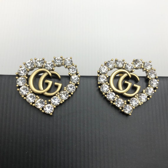 Diamond Heart Shaped Earrings Gift for her - image 2