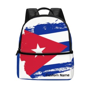 Rucksack mit der Flagge von Fuerte Rico für Kinder und Erwachsene, Laptop Rucksack, Leichter Rucksack von Peru, Reiserucksack mit Fuerte Rico Design