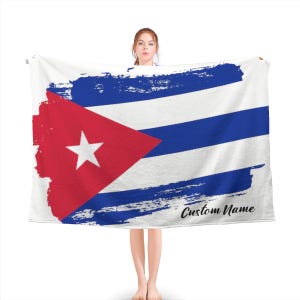 Puerto Rico Flag Blanket Custom Name Blanket, Puerto Rico Flag Blanket, Puerto Rico Fleece Blanket, Puerto Rico Flag Gift