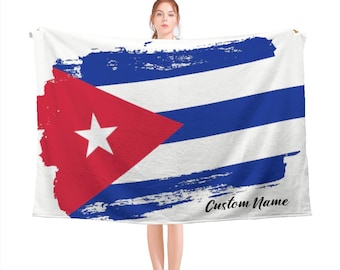 Puerto Rico Flag Blanket Custom Name Blanket, Puerto Rico Flag Blanket, Puerto Rico Fleece Blanket, Puerto Rico Flag Gift