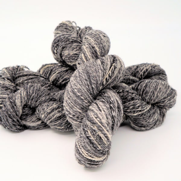 3ply Black, White, and Brown Yarn