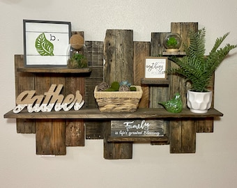 Refurbished Rustic Wood Shelf