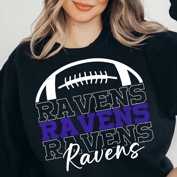 Ravens SVG, Ravens Mascot Svg, Ravens School Team Svg, Ravens Cheer svg, Ravens Heart Svg, School Spirit Svg, Ravens Team, Football Svg