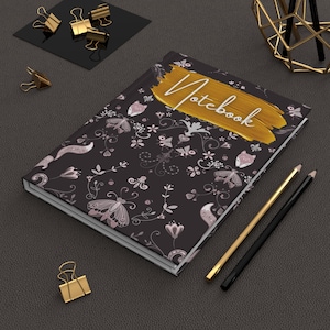 Élégant journal floral à couverture rigide pour la créativité, cadeau pour les écrivains, prise de notes, tenue de journal quotidienne, carnet de notes florales