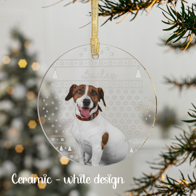 Personalized Puppy Picture Ornament,custom Dog Photo Ornament,gift for