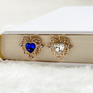 Heart Pendant Charm Bookmark Paperclip, Fantasy Romance Charms, Bookmark Gift, Gift for Book Lovers, Charms Collection, Bookish Gift