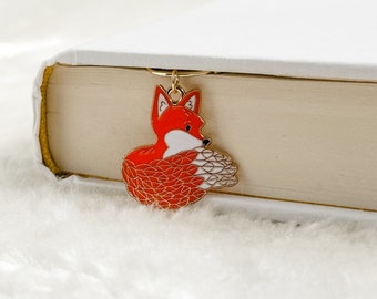 Fox Charm Bookmark Paperclip, Animal Charms, Gold, Bookmark Gift, Gift for Book Lovers, Charms Collection, Bookish Gift