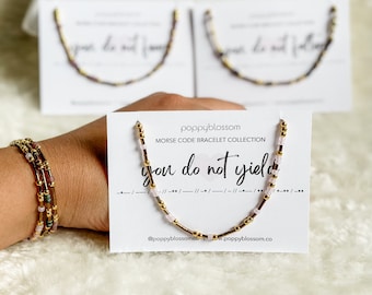 You Do Not Yield Morse Code Bracelet / ACOTAR / TOG / SJM / Morse Code Jewelry / Bookish Jewelry / Bookish Bracelet / Friendship Bracelet