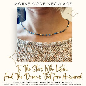 ACOTAR Morse Code Necklace / Free Shipping / Morse Code Jewelry / Bookish Necklace / To The Stars Who Listen And Dreams That Are Answered