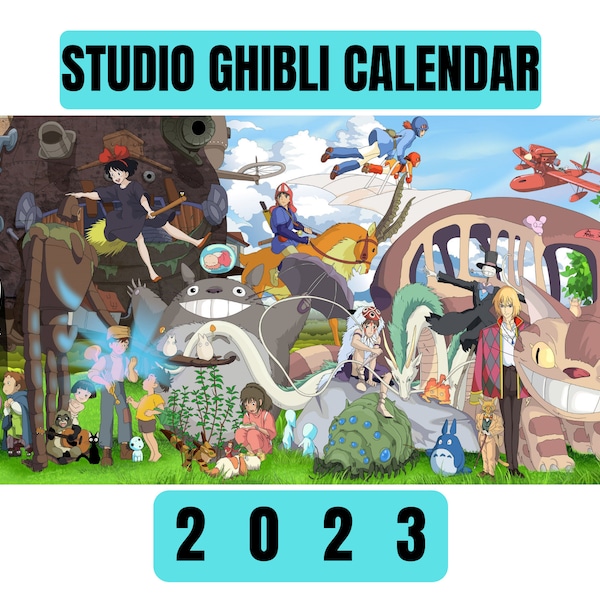 Studio Ghibli Calendar Prints Etsy