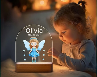 Angel Night Light For Children, Birthday Gifts For Girls, Dedicated Gift, Catholic Night Light, Kids Bedroom Decorations