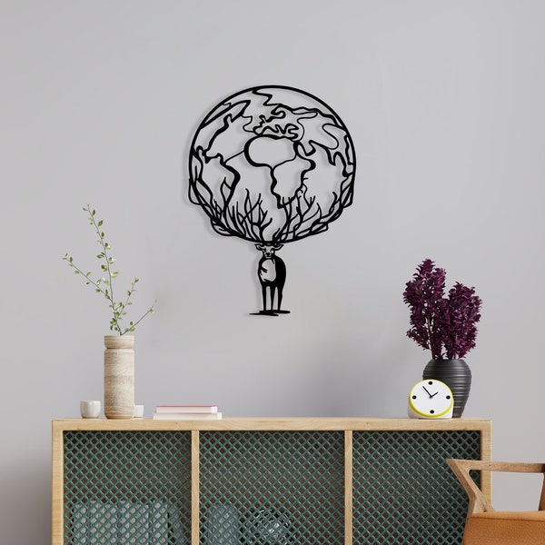 Metal Wall Art Above Fireplace Etsy