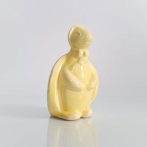 Vintage McCoy Yellow Turtle Planter: 1950&#39;s Bonnet Vase, Utensil Holder