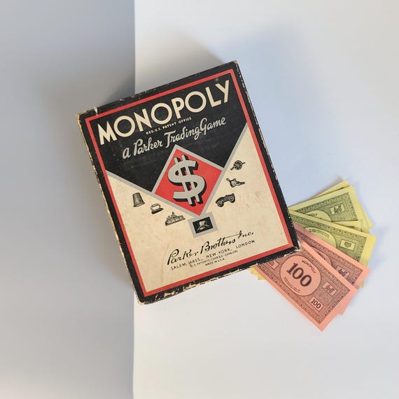 Monopoly Board Game Vintage Parker Brothers Classic Original