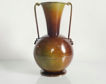 Carl Einar Borgström, Ystad Brons, Art Deco Bronze Vase, 1930s Swedish Grace