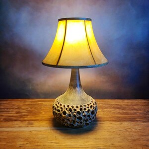 RARE Judi Kunst Brutalist Lamp, Danish Design, Vintage 1960s, Unusual Table Lamp, New Cord, North American Plug, Good Condition, Signed