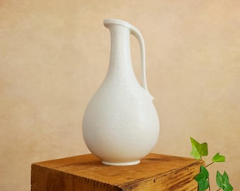 Gunnar Nylund Rörstrand Stoneware Vase: Mimosa Eggshell Glaze, Swedish Pottery