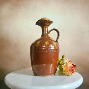 Vintage Crow Hill Pottery Jug: Hand-Thrown Maine Art Pottery