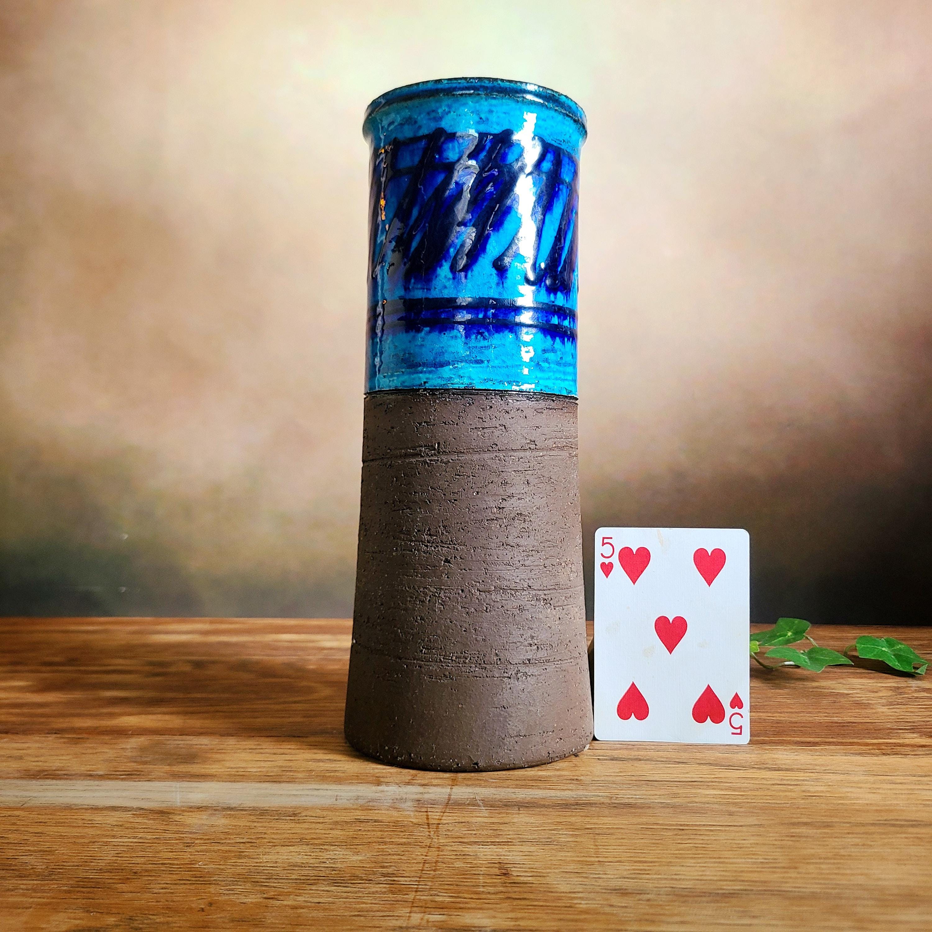 Inger Persson ロールストランド花瓶: 1960 年代のターコイズ石器