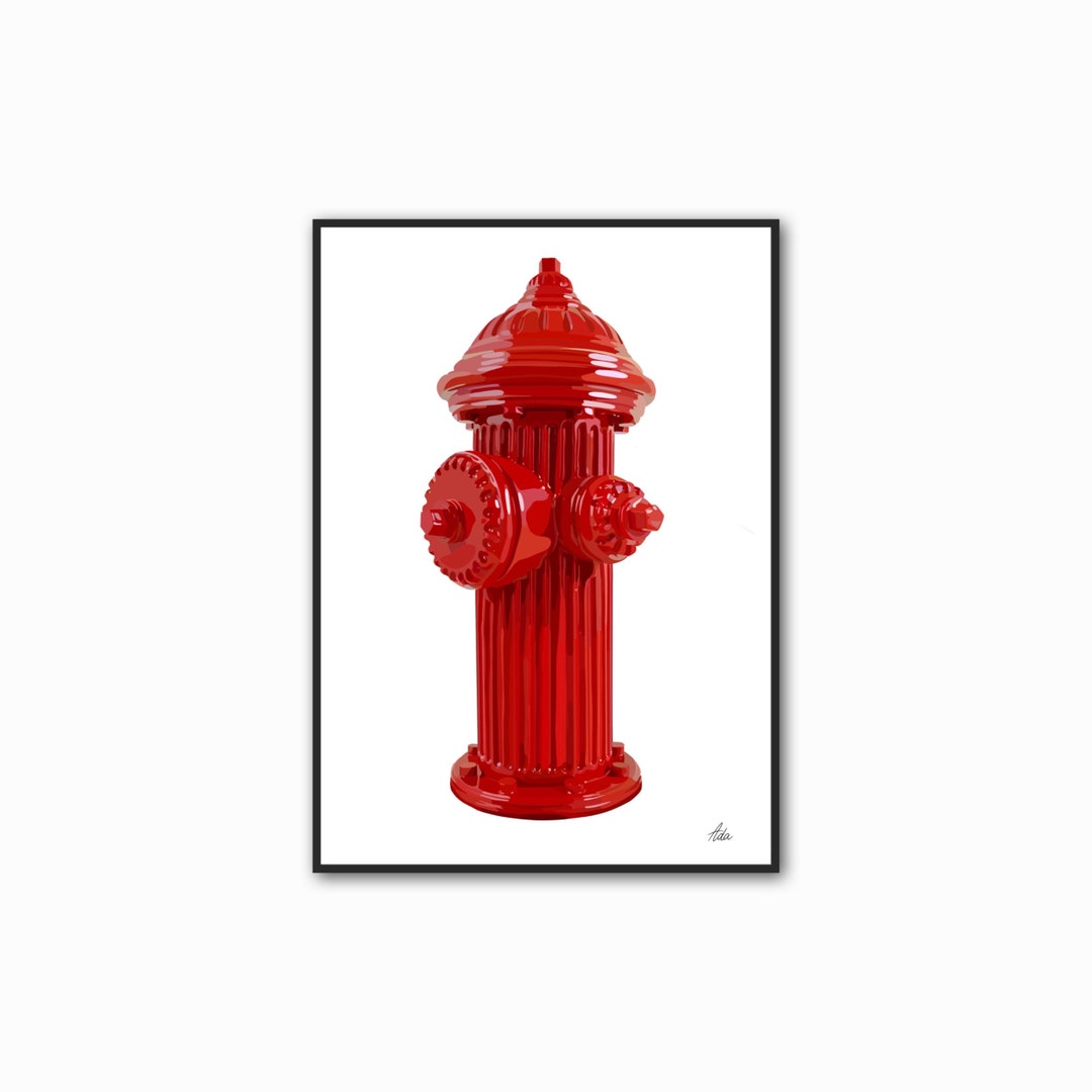 Digital Download Fire Hydrant Print Digital Art Poster for - Etsy
