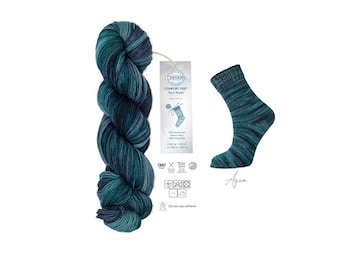 Troyarn Comfort Feet Hand Painted Yarn, 75 Superwash Merino Wool and 25 Polyamide, Fine/Sport 2 Weight, 3.52 Oz - 100 gr / 360 Yard-330 mt