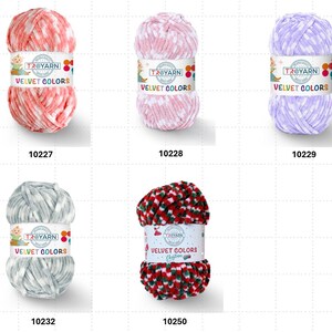 Włóczka Troyarn Velvet Colors Chenille 100% supermiękki poliester na kocyki amigurumi do szydełkowania i robienia na drutach, supergruba, 100 g, 132 jardy, włóczka dla dzieci zdjęcie 4
