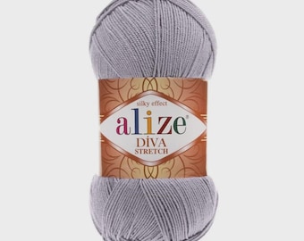 Alize Diva Stretch, Hilo para bikini, Hilo elástico, Hilo elástico para trajes de baño, Hilo de verano, Hilo para trajes de baño, Hilo para lencería, 100 gramos, 400 metros
