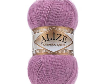 Alize Angora Gold, 550m-601yds / 100g-3.53oz Crochet Yarn, Knitting Yarn, Lace yarn, Fingering yarn, Angora Gold Mohair, Wool Yarn