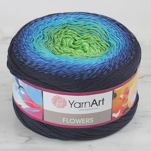 Veelkleurig cakegaren Yarnart Flowers, zomergaren, SUPERFIJN, gewicht 55% katoen, 45 acryl, 250 gr, 1093 yds (1000 m)