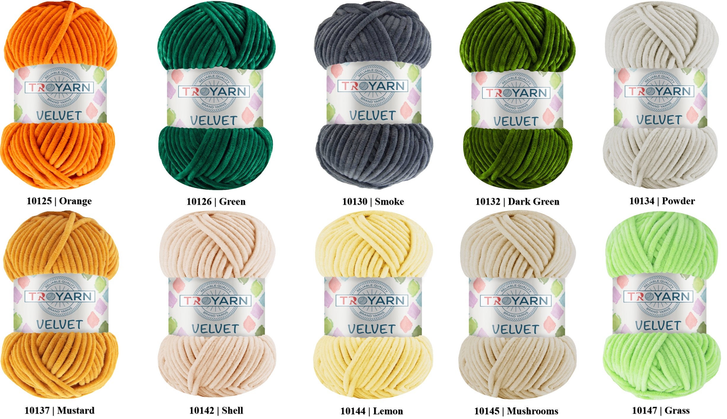 Troyarn Velvet Chenille Baby Blanket Yarn Amigurumi Yarn for Crocheting and Knitting Super Bulky 100 Gr (132 yds) (10110 - Black)