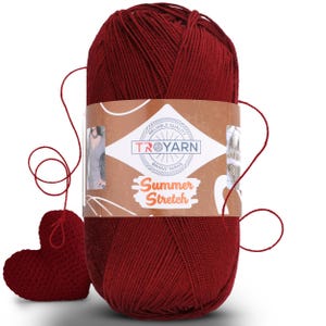 Troyarn Sommer Stretch, seidiger Effekt Handstricken Crochet, 100% Elastische Mikrofaser Acryl Bikini Mayokini Pareo Kurze Bluse Kleidungsgarn
