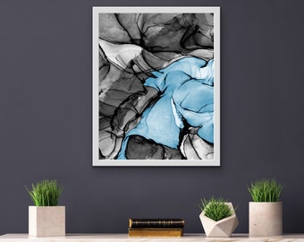 Digital Art Download, “Feeling Blue,” Art Print, Wall Art, Digital Painting, Printable Wall Art, Wall Print